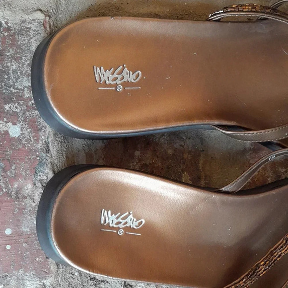 Massimo Copper Embellished Sandals - Picture 7 of 8